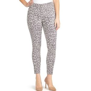 Nine West Tan & Black Leopard Print Skinny Ankle Jeans NWT